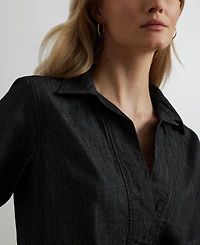 Lauren Ralph Denim Cotton Shift Dress