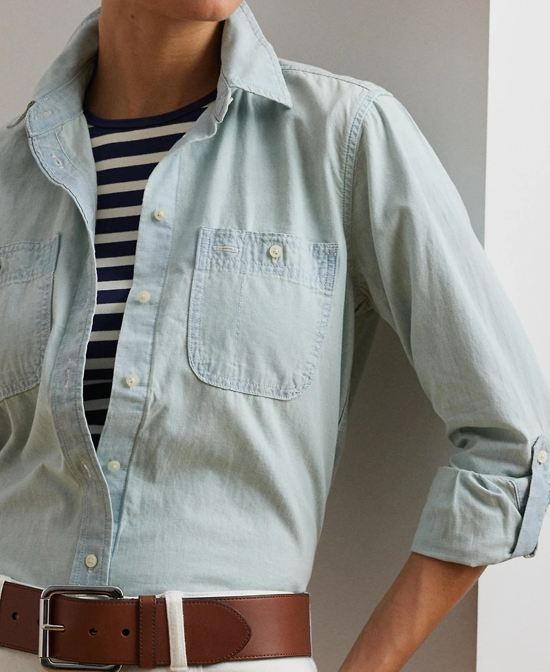 Lauren Ralph Cotton Chambray Shirt