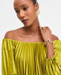 I.n.c. International Concepts Women's Off-The-Shoulder Pleated Blouse, Macy's Exclusive