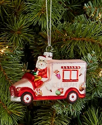 Holiday Lane Sugar Plum Glass Santa's Ice Cream Truck Ornament, Macy's Exclusive