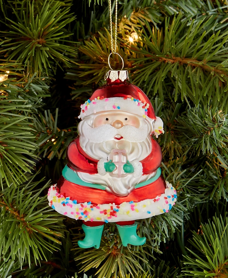 Holiday Lane Sugar Plum Sweet Santa Ornament, Macy's Exclusive