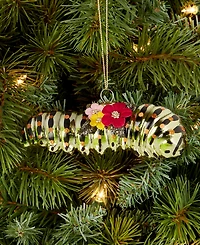 Holiday Lane Enchanted Forest Glass Caterpillar Ornament, Macy's Exclusive