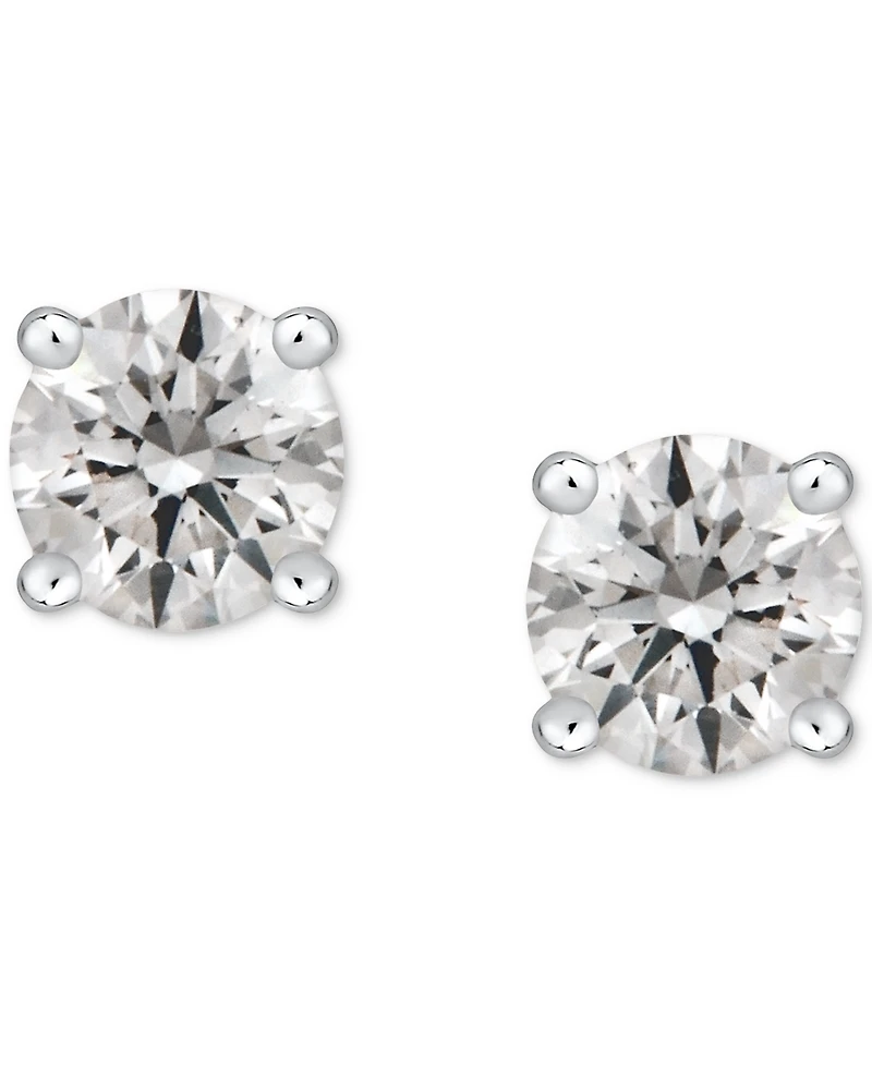 Gia Certified Diamond Stud Earrings (1/2 ct. t.w.) in 14k White Gold