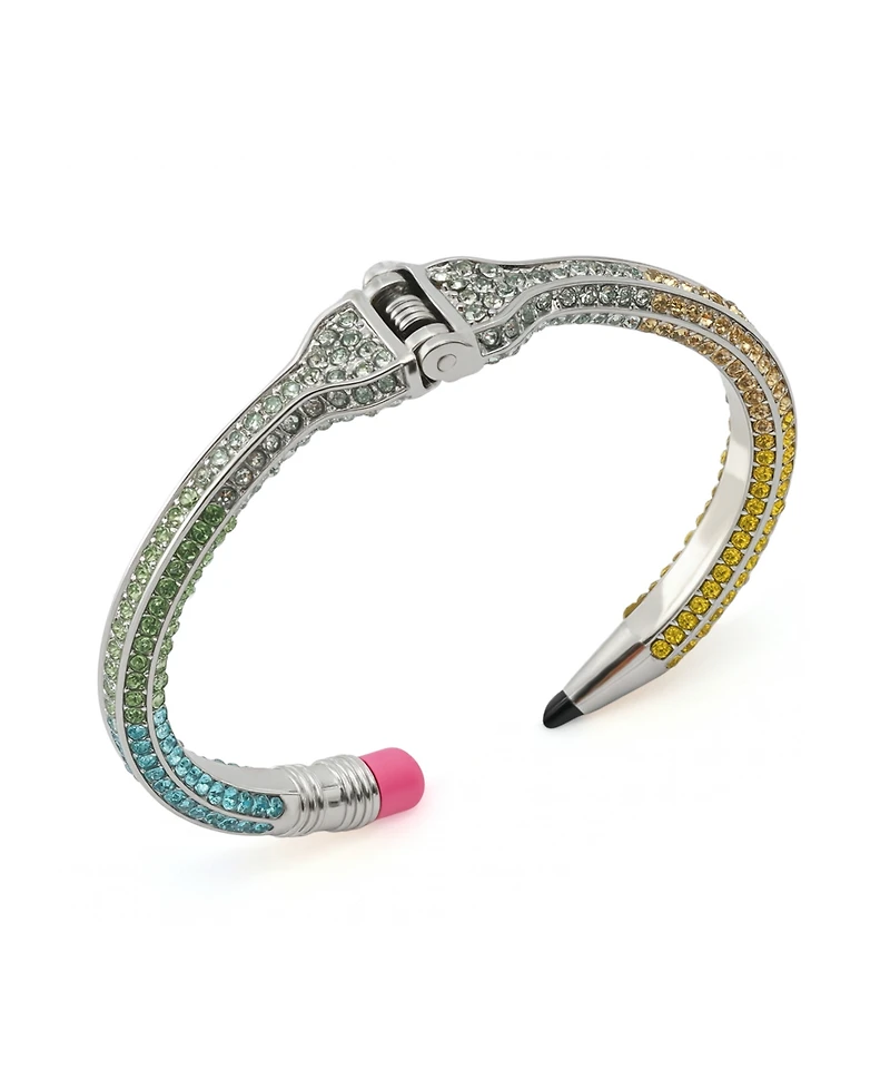 Betsey Johnson Faux Stone Straight Pave Pencil Cuff Bracelet