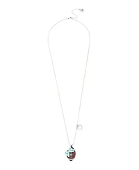 Betsey Johnson Faux Stone Kick Off Football Pendant Necklace