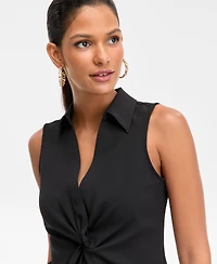 I.n.c. International Concepts Women's Twist-Front Top, Macy's Exclusive