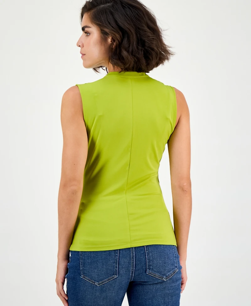 I.n.c. International Concepts Women's Sleeveless Faux-Wrap Top, Macy's Exclusive