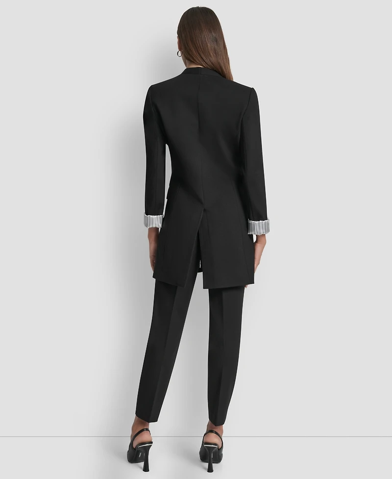 Dkny Women's Collarless Open-Front Topper Jacket