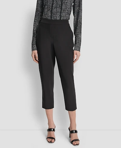 Dkny Women's Mid-Rise Pull-On Cropped Pants, Regular & Petite