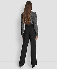 Dkny Women's Modern Fit Flat-Front Trousers