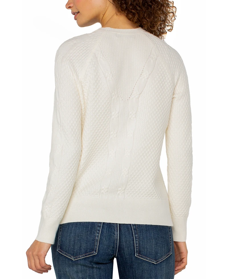 Liverpool Los Angeles Women's Crewneck Long-Sleeve Raglan Sweater