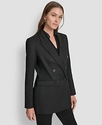Dkny Women's Double-Breasted Basket-Weave Jacket