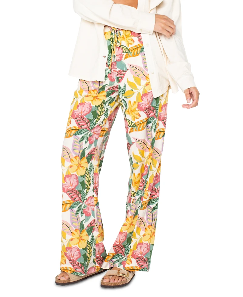 Roxy Juniors' So Precious Floral Drawstring-Waist Pants