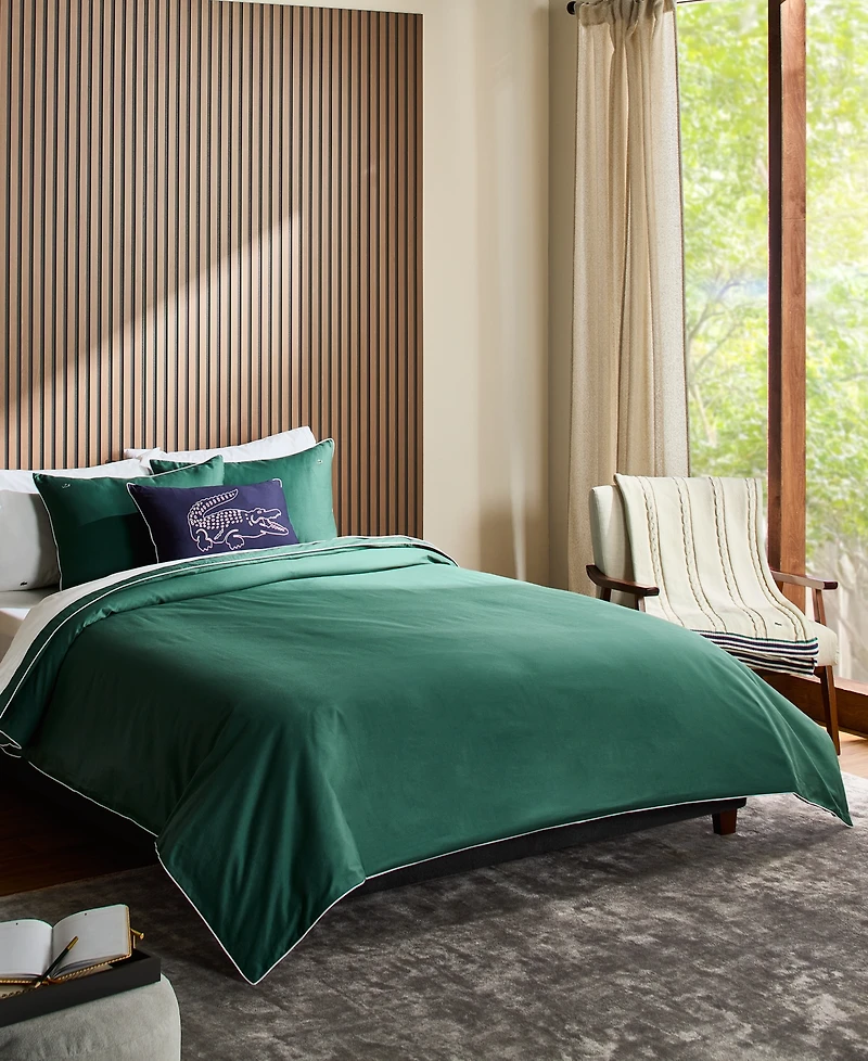 Lacoste Tiebreak Cotton 3-Pc. Duvet Cover Set, King