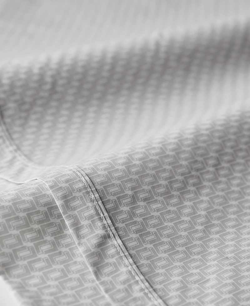 Lacoste Mini Geo Logo 200-Thread Count Cotton -Pc. Sheet Set