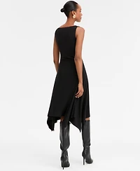 I.n.c. International Concepts Women's Scoop-Neck Asymmetric-Hem Dress, Macy's Exclusive