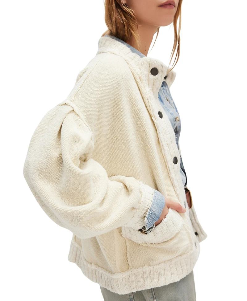 Free People Women's Cute In This Snap Front Cardigan