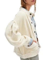 Free People Women's Cute In This Snap Front Cardigan