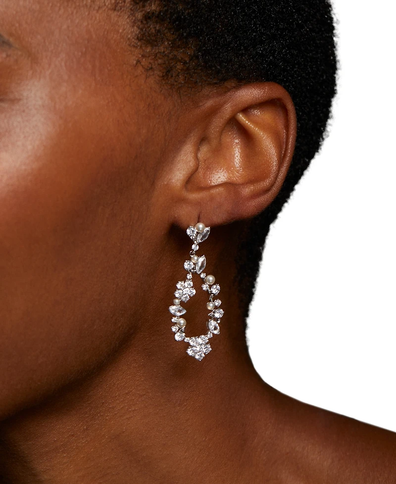 Eliot Danori Ella Cubic Zirconia & Imitation Pearl Drop Earrings