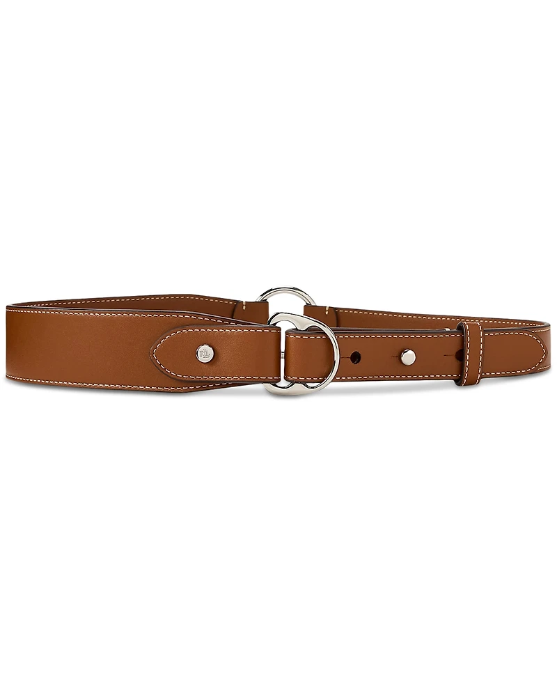 Lauren Ralph Equestrian D-Ring Leather Belt