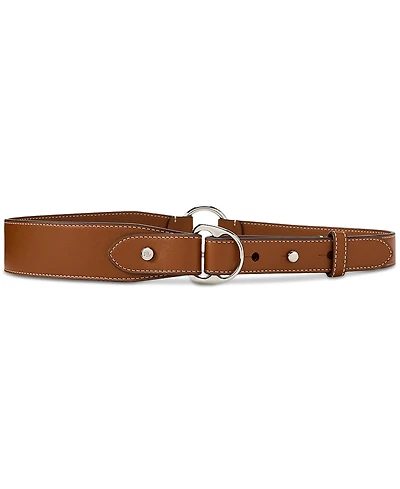 Lauren Ralph Equestrian D-Ring Leather Belt