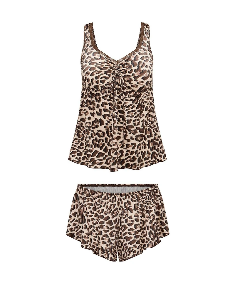 Adore Me Plus Lavern Pajama Tank Top & Shorts Set