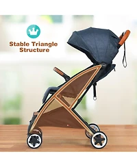 Costway Lightweight Stroller Aluminium Frame with Net for Travel 15 lbs