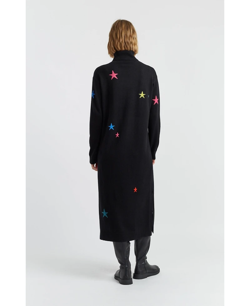 Chinti & Parker Women's Wool Cashmere Star Rollneck Dress
