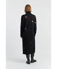Chinti & Parker Women's Wool Cashmere Star Rollneck Dress