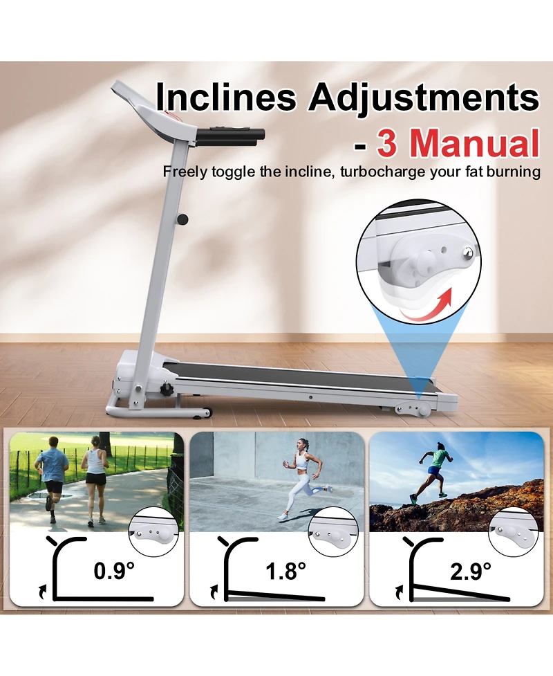 Streamdale Furniture Folding Treadmill Incline Bluetooth Heart Rate
