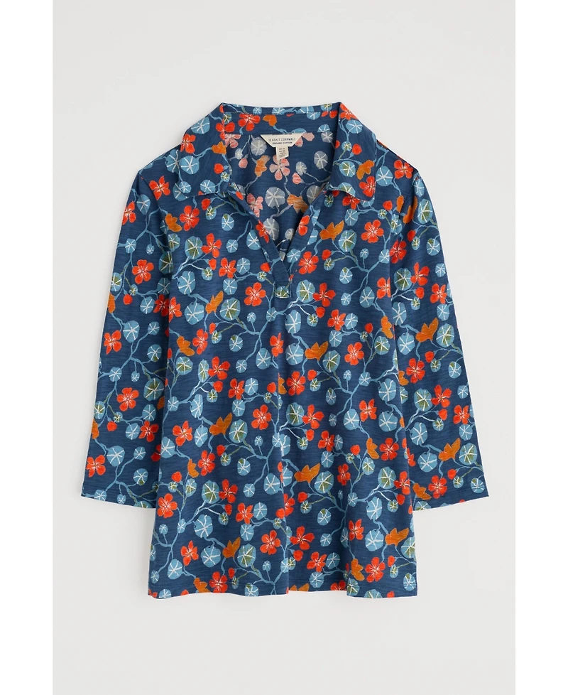 Seasalt Cornwall Women's Wavecrest Quarter Sleeve Top