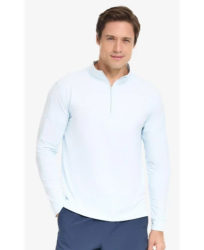 BloqUV Men's Upf 50+ Sun Protective Mock Zip Top