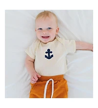 Sweet Wink Baby Girls Anchor Patch Short Sleeve Bodysuit