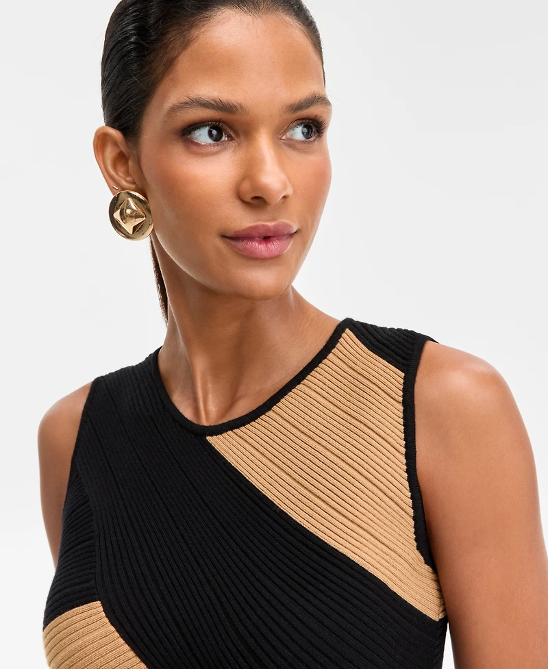 I.n.c. International Concepts Women's Asymmetric-Patchwork Sweater, Macy's Exclusive