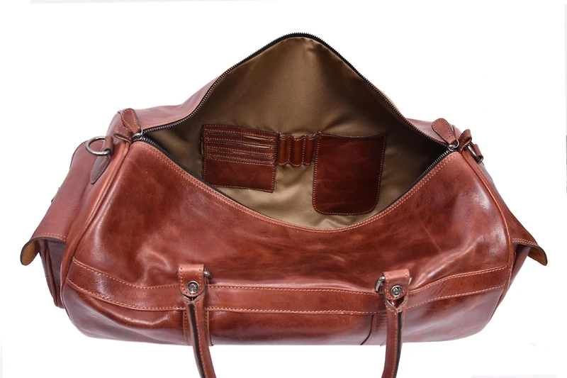 20 Inch Nexus Leather Canvas Duffle Bag
