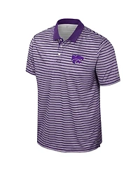 Colosseum Men's Purple Kansas State Wildcats Striped Polo Shirt