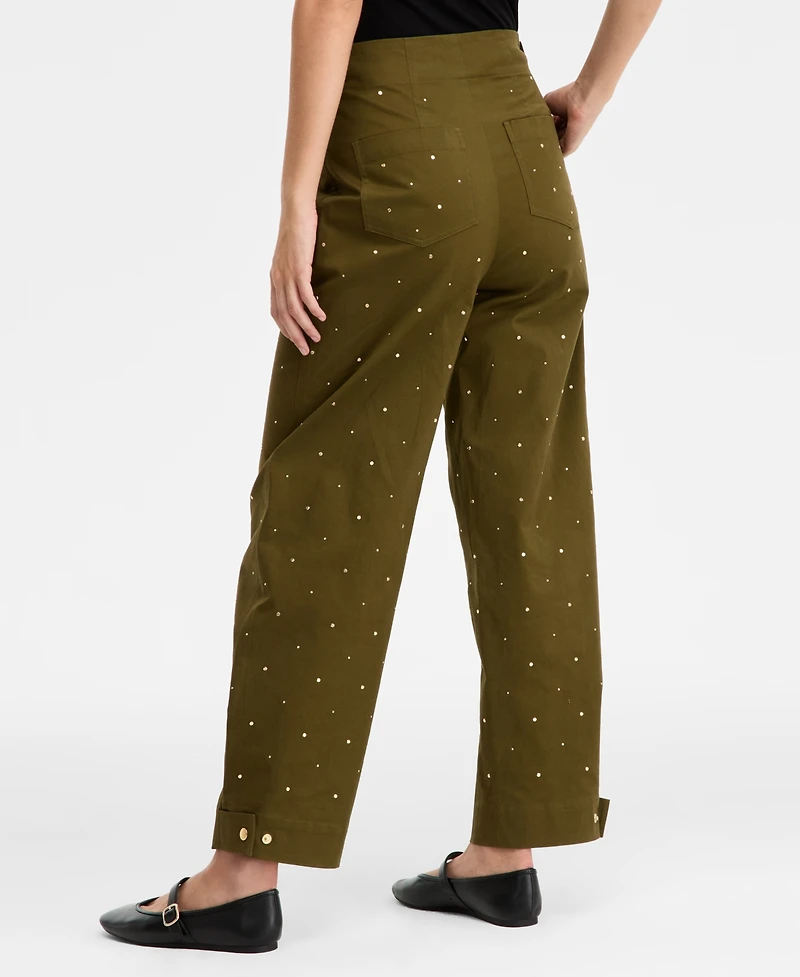 I.n.c. International Concepts Women's Studded Tapered Pants, Macy's Exclusive