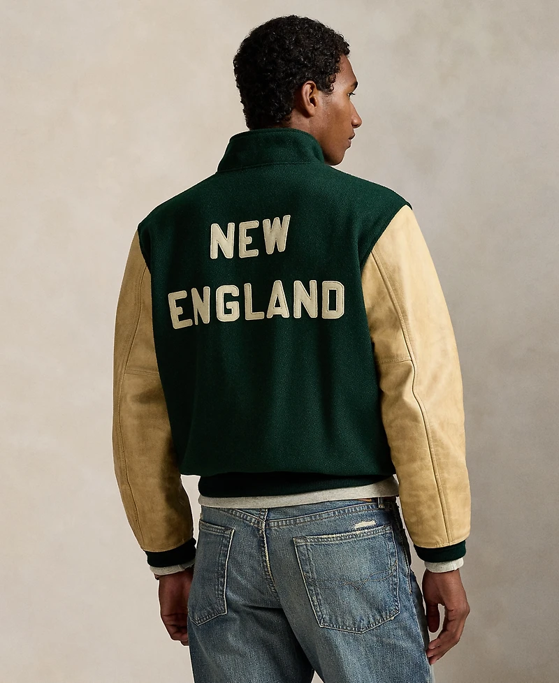 Polo Ralph Lauren Men's Wool-Blend Twill Letter Jacket