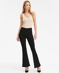 I.N.C. International Concepts Womens High Rise Pull On Flare Leg Jeans Macys Exclusive