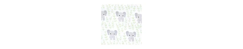 Hudson Baby Cotton Flannel Receiving Blankets 7pk, Leafy Elephant, One Size