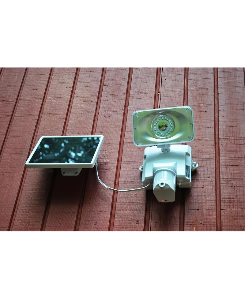 Maxsa Innovations Solar-Powered Video Camera Floodlight - White