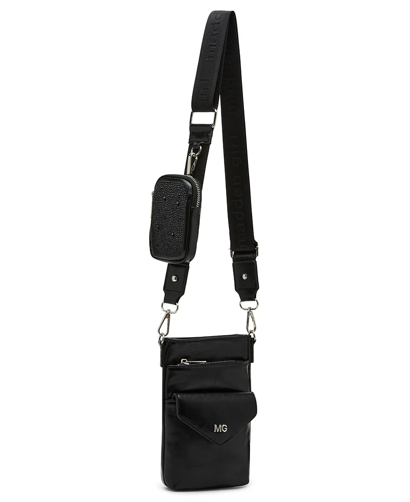 Madden Girl Inezc Crinkle Magnetic Phone Pouch Crossbody