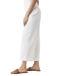 Gloria Vanderbilt Women's Shape Effect Tummy Sculpt Patch-Pocket Cropped Wide-Leg Jeans