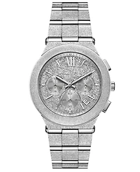 Michael Kors Women's Billie Chronograph Silver-Tone Stainless Steel Watch, 40mm