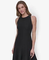 Dkny Women's Sleeveless Crewneck Fit & Flare Dress