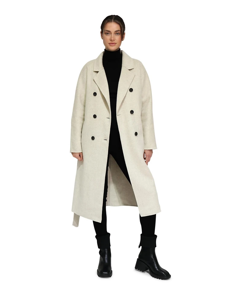 Belle & Bloom Boss Girl Double-Breasted Lined Wool Coat