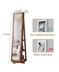 Vlsrka 360° Rotating Led Jewelry Armoire