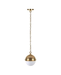 Hudson & Canal Aurora 11.13" Metal Pendant with Glass Shade