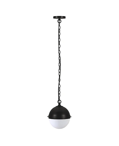 Hudson & Canal Aurora 11.13" Metal Pendant with Glass Shade
