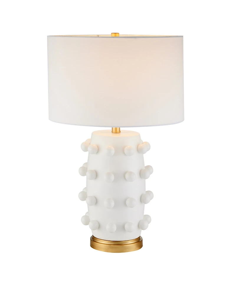 Hudson & Canal Farrington 25.5" Ceramic Table Lamp with Fabric Shade